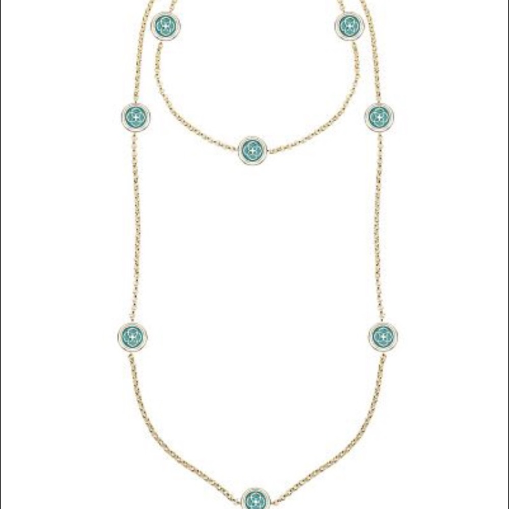 Kendra Scott Terrill long necklace in teal